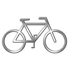 Image showing 3D Silver Bicycle