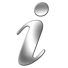 Image showing 3D Silver Information Symbol