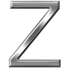 Image showing 3D Silver Letter Z
