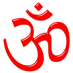 Image showing 3D Hinduism Symbol Aum