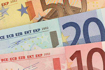 Image showing Euro banknotes 