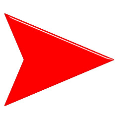 Image showing 3D Glossy Red Arrow 