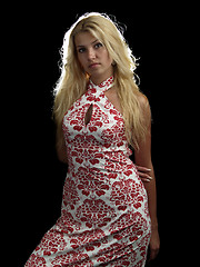 Image showing Hot blonde in ornamental dress