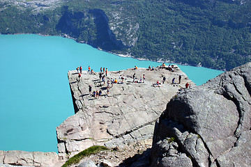 Image showing The Pulpit Rock Prekestolen Preikestolen The Lysefjord, Norway