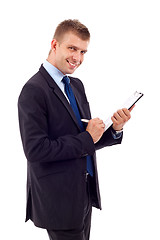 Image showing business man writing