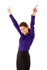 Image showing business woman winning