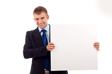 Image showing  man showing a blank board