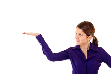 Image showing woman gesturing