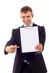 Image showing man with clipboard