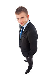 Image showing wide angle picture of a businessman