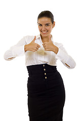 Image showing woman With Thumbs Up 