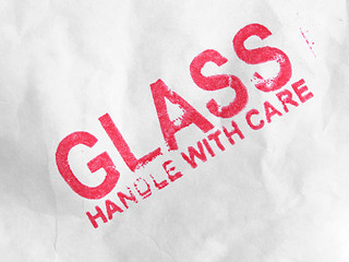 Image showing Glass handle with care