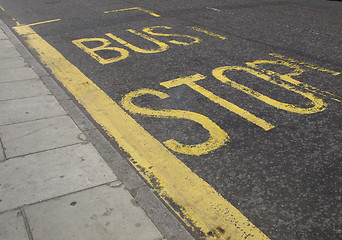 Image showing Bus stop sign