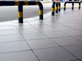 Image showing Concrete sidewalk pavement