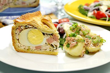 Image showing Ham And Egg Pie