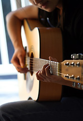 Image showing Playing guitar