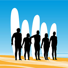 Image showing Surf pose