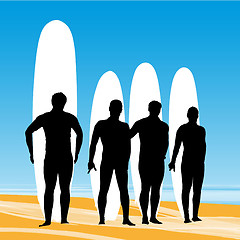 Image showing Surf pose