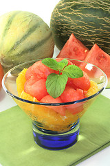 Image showing Melon orange salad