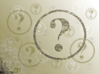 Image showing Question Mark Background Sepia