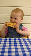 Image showing Eating bread