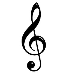 Image showing 3D Treble Clef