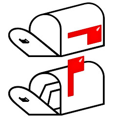 Image showing 3d empty and full mailbox