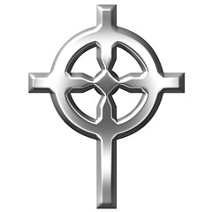 Image showing 3D Silver Celtic Cross 