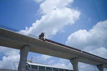 Image showing highway and blue sky background