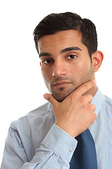 Image showing Thinking businessman