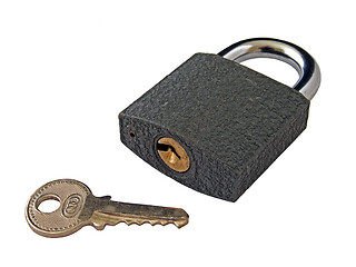 Image showing Padlock and key.      