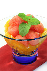 Image showing Melon orange salad