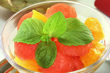 Image showing Melon orange salad