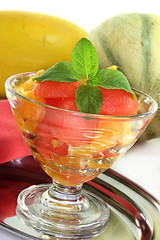 Image showing Melon orange salad