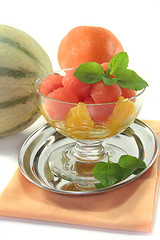 Image showing Melon orange salad