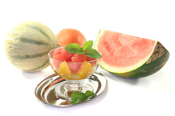 Image showing Melon orange salad