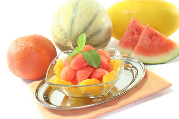 Image showing Melon orange salad