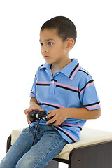 Image showing preschooler with joystick