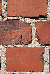 Image showing Red Brick Wall Detail
