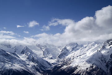 Image showing Mountains in cloud