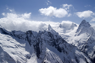 Image showing Caucasus Mountains in cloud