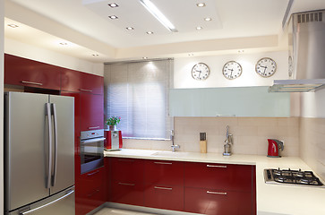 Image showing New kitchen in a modern home