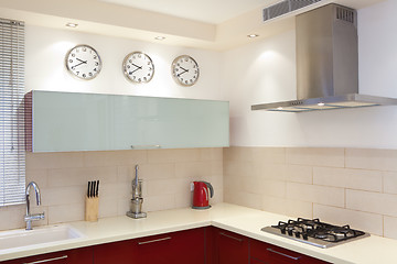 Image showing New kitchen in a modern home