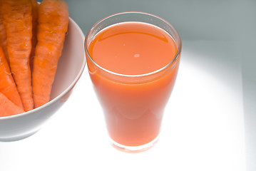 Image showing fresh carrot juice