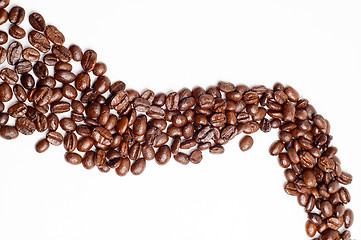 Image showing cofee beans road