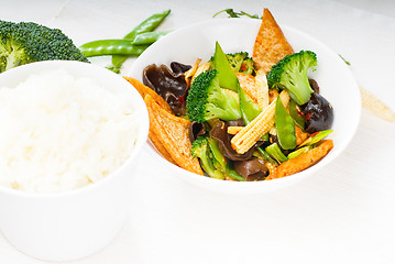 Image showing tofu beancurd and vegetables