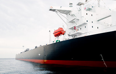 Image showing Oil-tanker moored offshore
