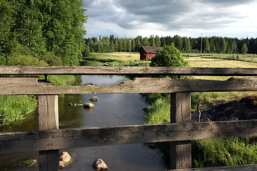Image showing Old wooden bridge
