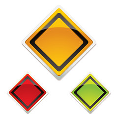 Image showing warning sign trio