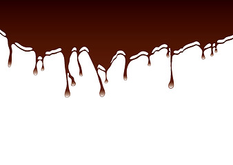 Image showing chocolate dribble background